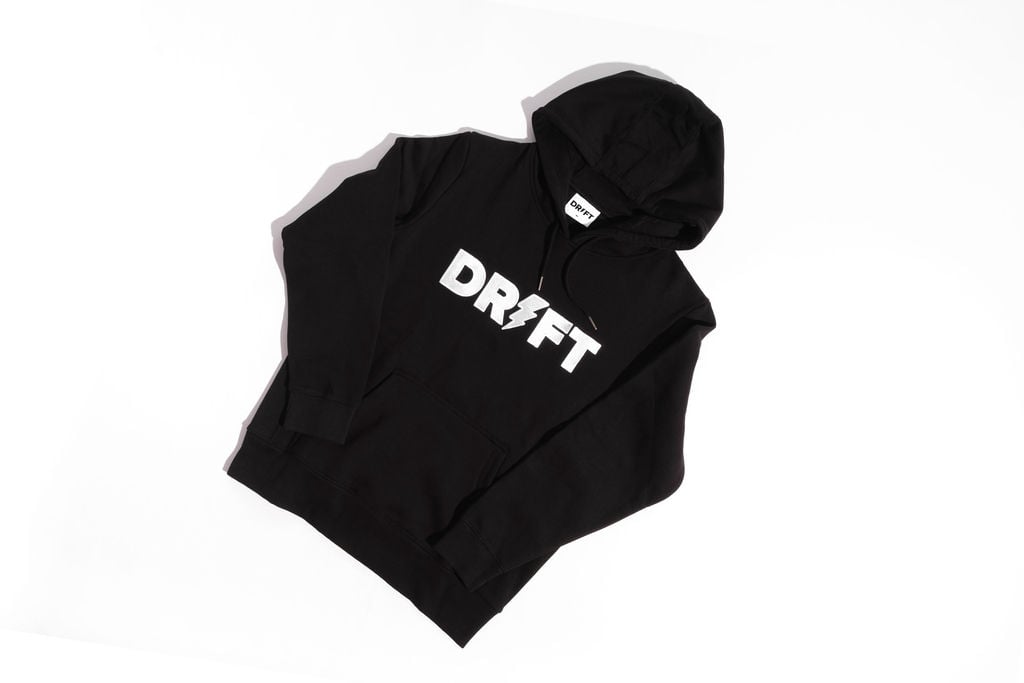 Drift Black Hoodie White Letters
